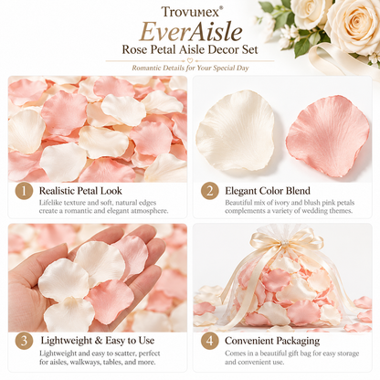 Trovunex® EverAisle Rose Petal Aisle Decor Set