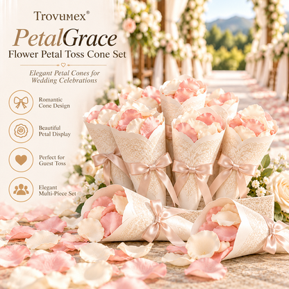Trovunex® PetalGrace Flower Petal Toss Cone Set